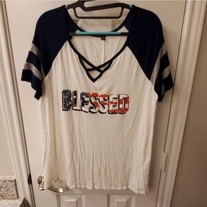 SIGNATURE STUDIOS blessed t shirt‎ size XL